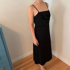 Line + Dot Sabrina Draped Neck Midi Dress Size S